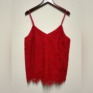 mi ami Vibrant Red Lace Camisole